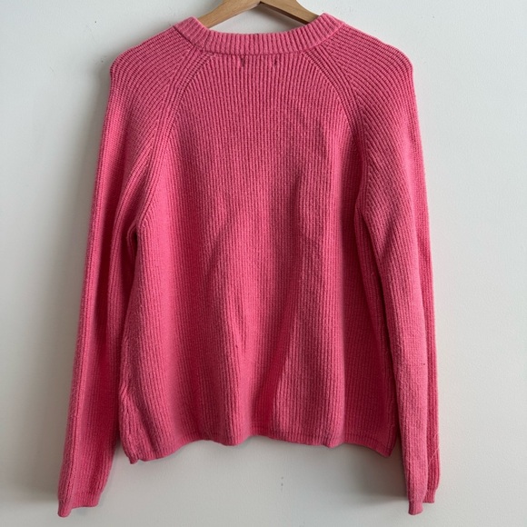 Tahari pink ribbed crewneck sweater size small - Picture 5 of 5